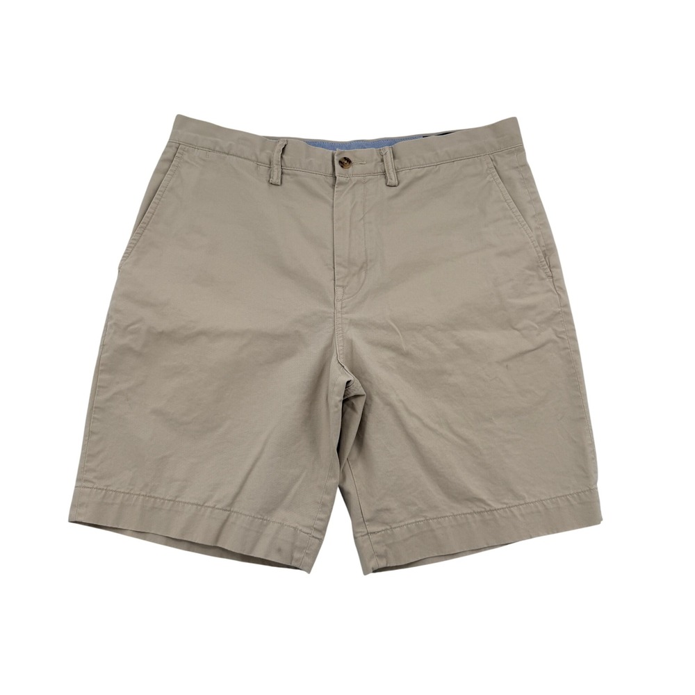Polo Ralph Lauren Mens Classic Fit 9 Chino Shorts Tan Khaki Stretch Cotton 34